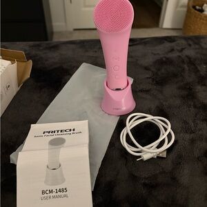 PRITECH Pink Sonic Facial Cleansing Brush